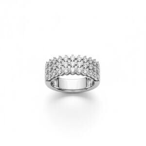 I.N.C. International Concepts Silver Tone Crystal Pavé Band Ring